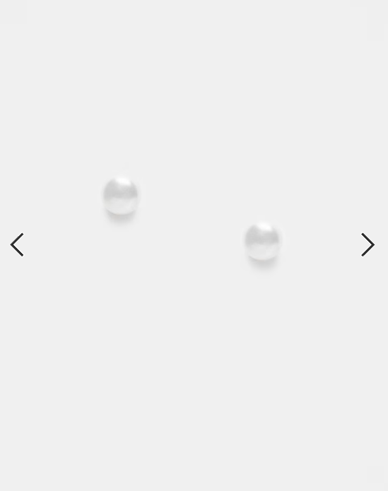Kingsley Ryan classic pearl stud earring in silver