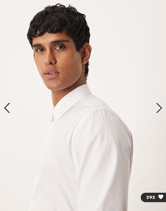 ASOS DESIGN formal easy iron poplin regular shirt in white