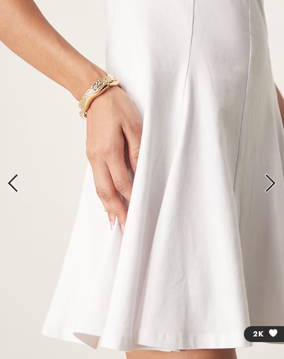 ASOS Design cotton sleeveless mini sundress in white