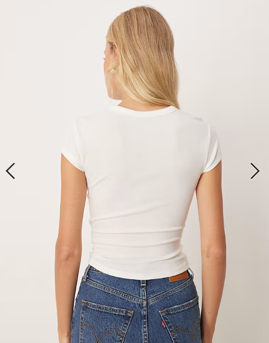 ASOS DESIGN soft baby tee in cream