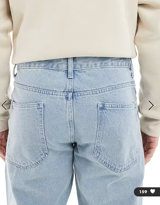 ASOS DESIGN tapered jeans in light stone wash blue