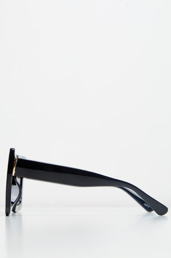 Black Square Oversized Frame Sunglasses