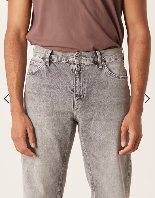ASOS DESIGN straight leg jeans in heavy grey wash