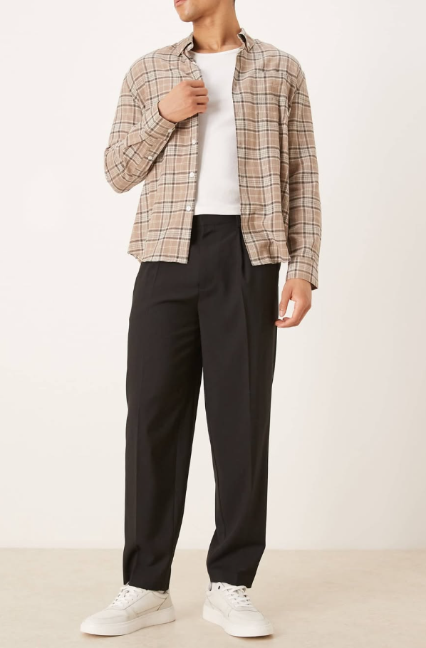 Asos - smart oversized tapered pleated trousers