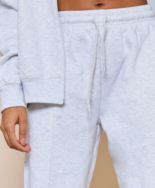 Plt Ash Grey Seam Detail Straight Leg Jogger