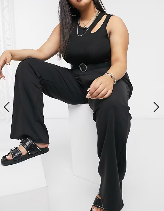 Asos - Only Curve flared trouser in black