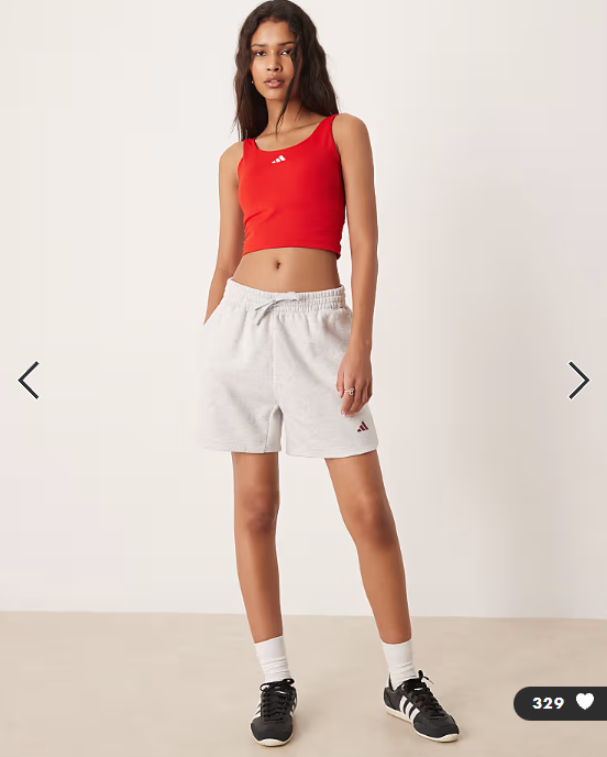 adidas Performance Three Stripes Studios tank top in red