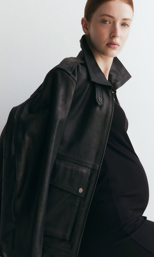 H&M MAMA RIBBED SCOOP-NECK DRESS