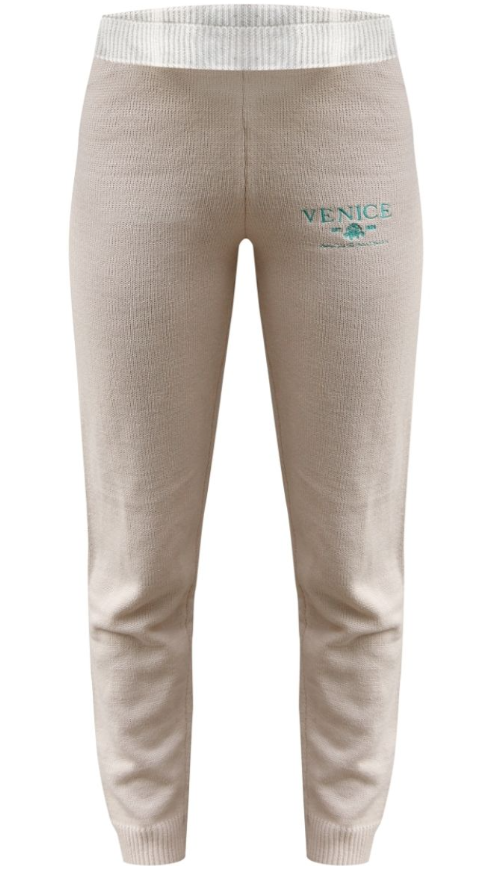 Plt - Stone Venice Embroidered Knitted Joggers