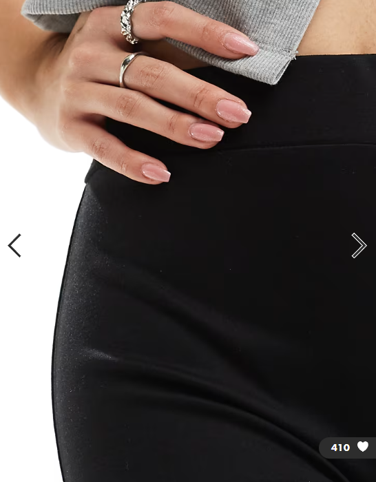 JDY high waisted flare trousers in black - BLACK