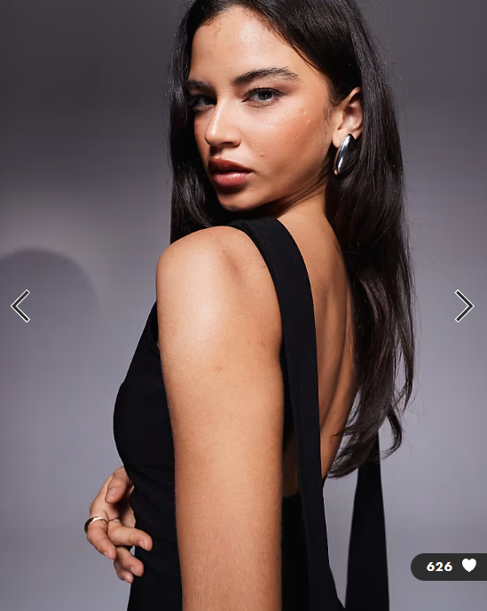 Vesper bengaline high neck low drape back detail maxi dress in black