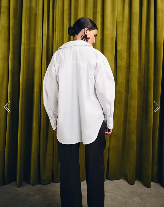 ASOS DESIGN oversized shirt in white