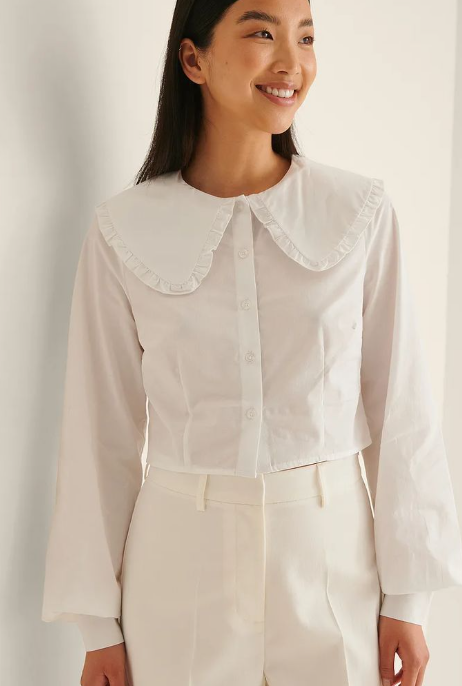 Big Collar Cotton Blouse