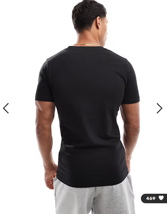 Jack & Jones muscle fit t-shirt in black.