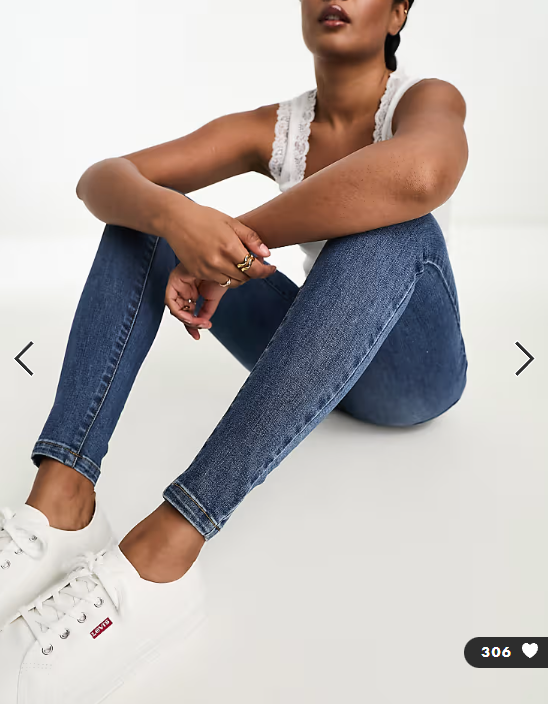 Vero Moda high rise skinny jeans in medium blue