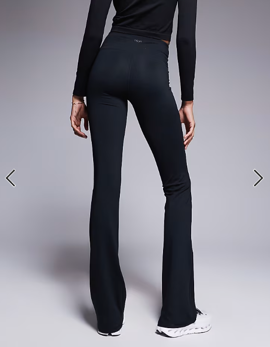 4505 Tall Icon soft touch wrap waist slim kick yoga legging in black