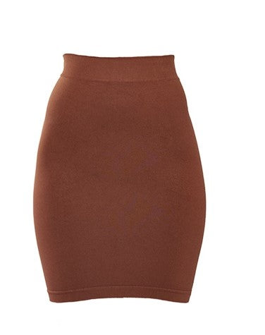 Brown Shapewear Solution Skirt