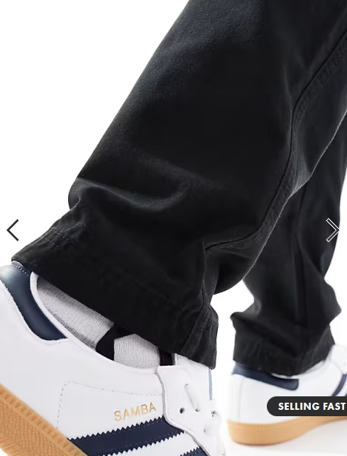 Jack & Jones loose fit cargo trouser in black
