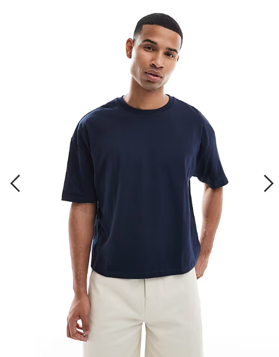 ASOS DESIGN oversized t-shirt with sports club front graphic in light brown.