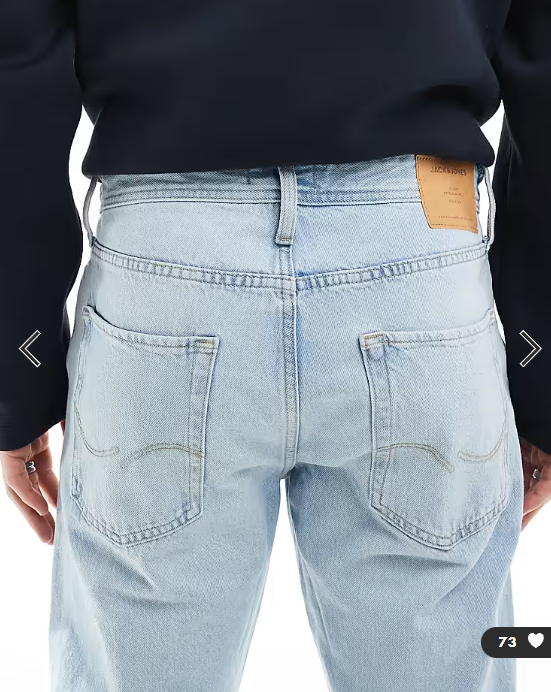 Jack & Jones Chris straight rigid jeans in light blue wash