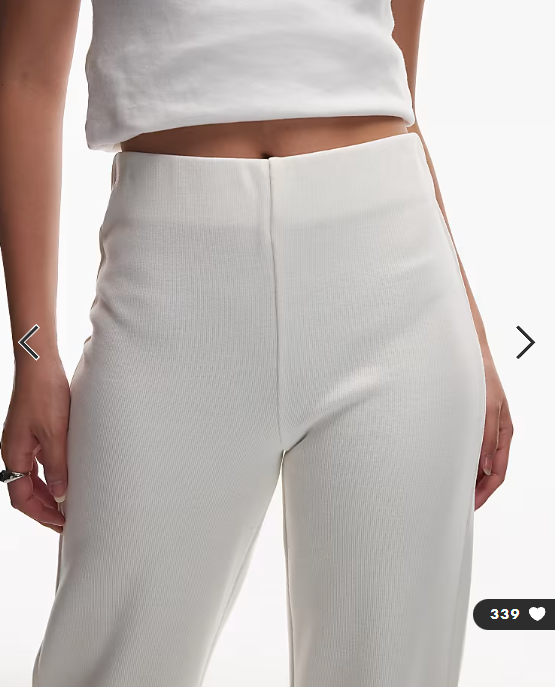 ASOS DESIGN Supersoft wide leg trouser in cream - WHITE