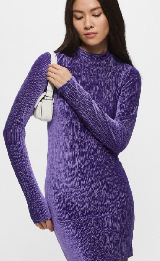 H&M - Velour Dress - Purple