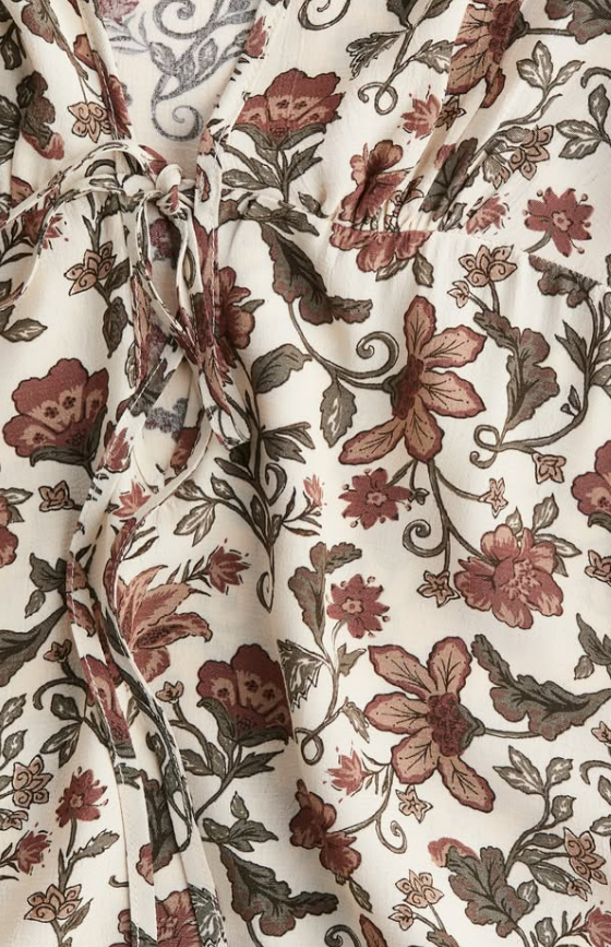 H&M - V-NECK DRESS - Old Rose
