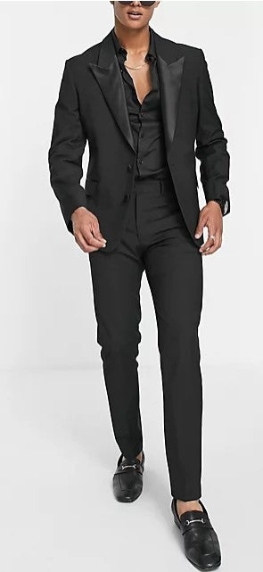 Slim Tuxedo In Black Suit Trousers