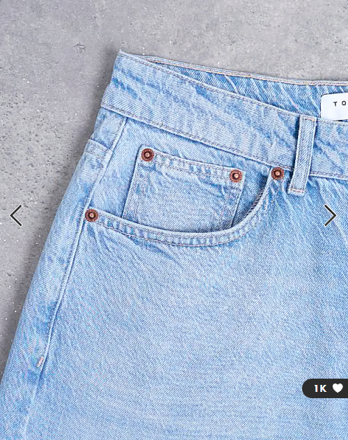 Topshop Column mid rise jeans in bleach