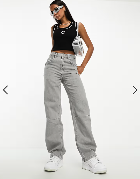 Weekend Collective baggy fit jeans in washed grey