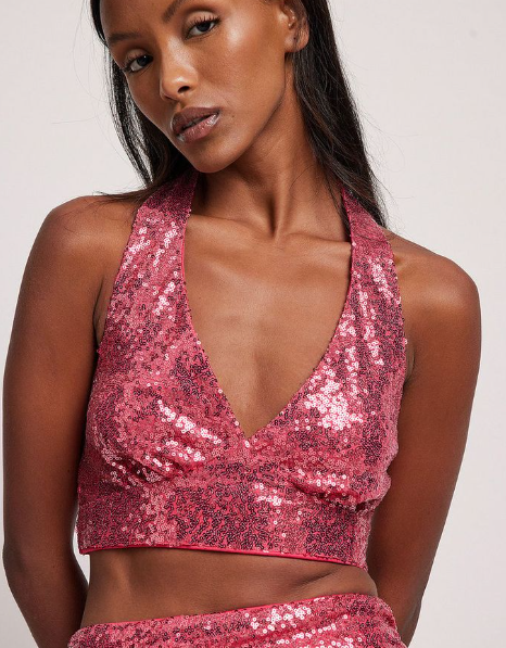 Sequin Haterneck Top