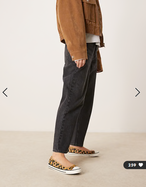 Converse Chuck Taylor All Star Dainty ballet flats in brown cow print