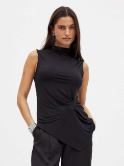 Na-kd Draped Jersey Sleeveless Top