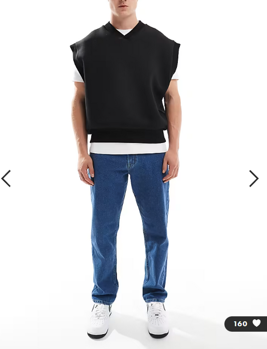 JJ Rebel Ryan straight jeans in mid blue