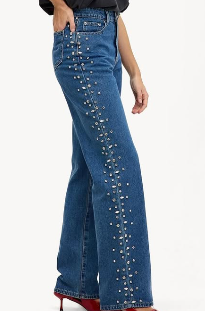 Loavies-Blue jeans with rhinestones