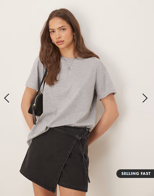ASOS DESIGN regular fit crew neck t-shirt in grey marl