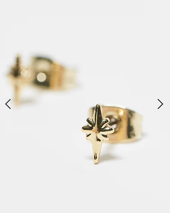 Pieces lightning bolt and star 2-pack stud earrings in gold