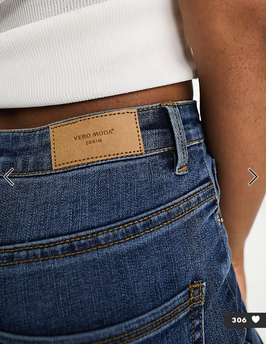 Vero Moda high rise skinny jeans in medium blue