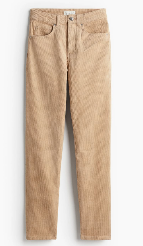H&M - CORDUROY PANTS - Beige