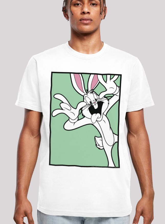 Unisex - F4NT4STIC LOONEY TUNES BUGS BUNNY FUNNY FACE - Print T-shirt - white