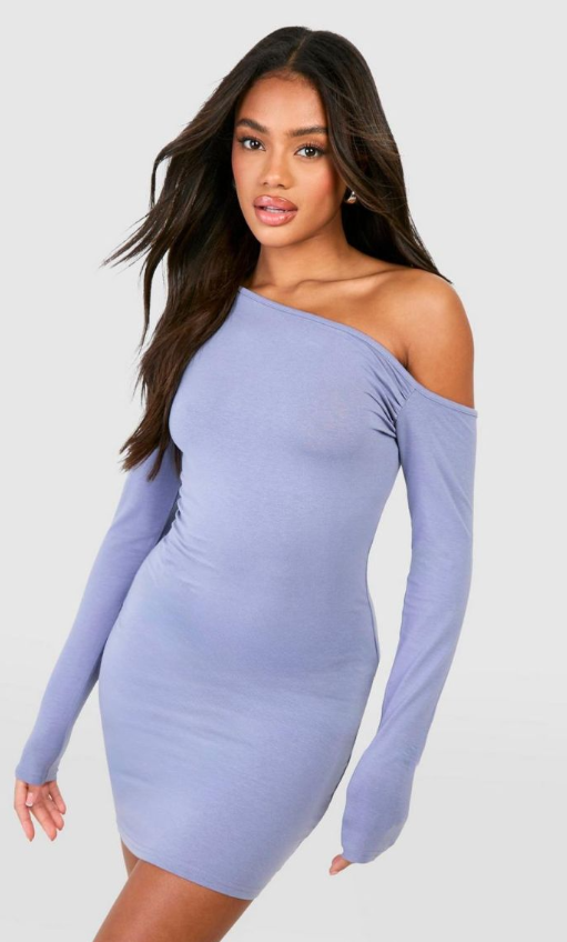 Boohoo One Shoulder Bodycon Mini Dress