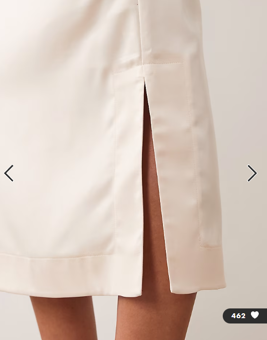 ASOS DESIGN co-ord pencil midi skirt in satin