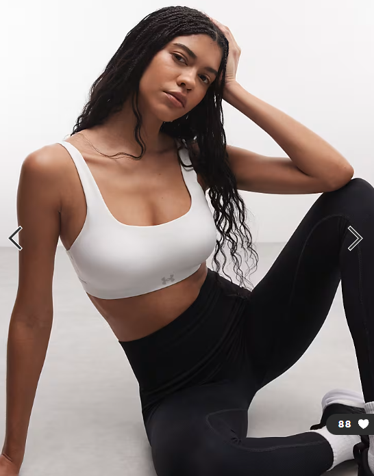 Under Armour Effortless high support sports bra in white
