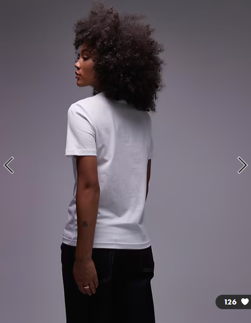 Mango round neck t-shirt in white