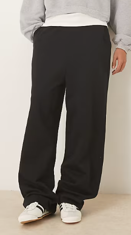 ASOS DESIGN essentials wide leg jogger in black