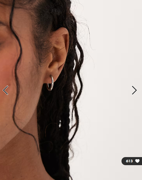 ASOS DESIGN waterproof stainless steel pack of 3 hoops in graduating size in silver tone