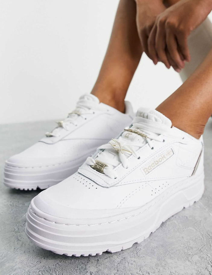 Reebok Club C Double Geo trainers in white
