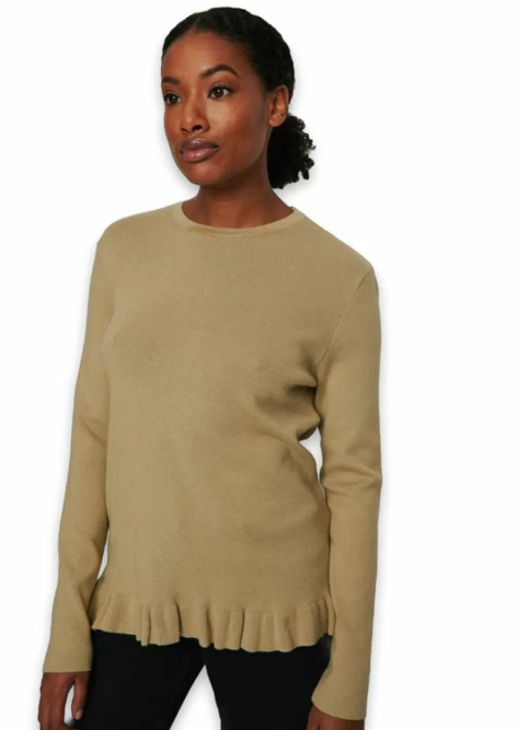 Na-kd - Knitted Long Sleeve Top Khaki