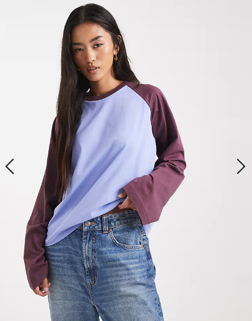 COLLUSION oversized raglan t-shirt in choc blue