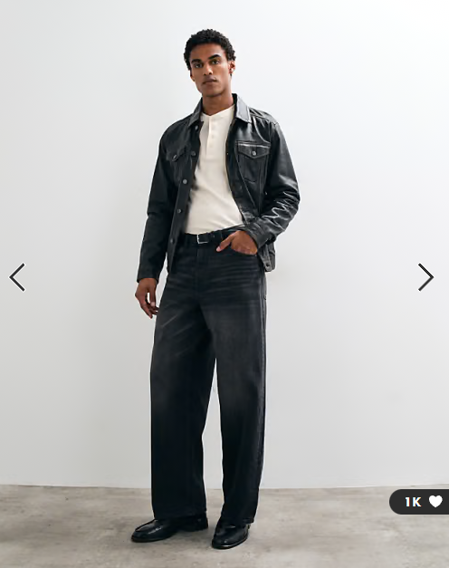 ASOS DESIGN baggy jeans in washed black